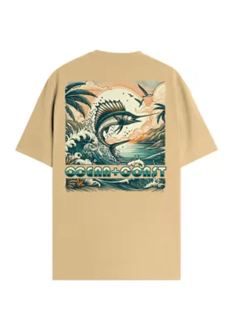 Short Sleeve Trippy Fish Graphic T-Shirt
