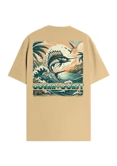 Short Sleeve Trippy Fish Graphic T-Shirt
