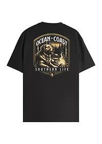 Short Sleeve Dog Southern Life Graphic T-Shirt