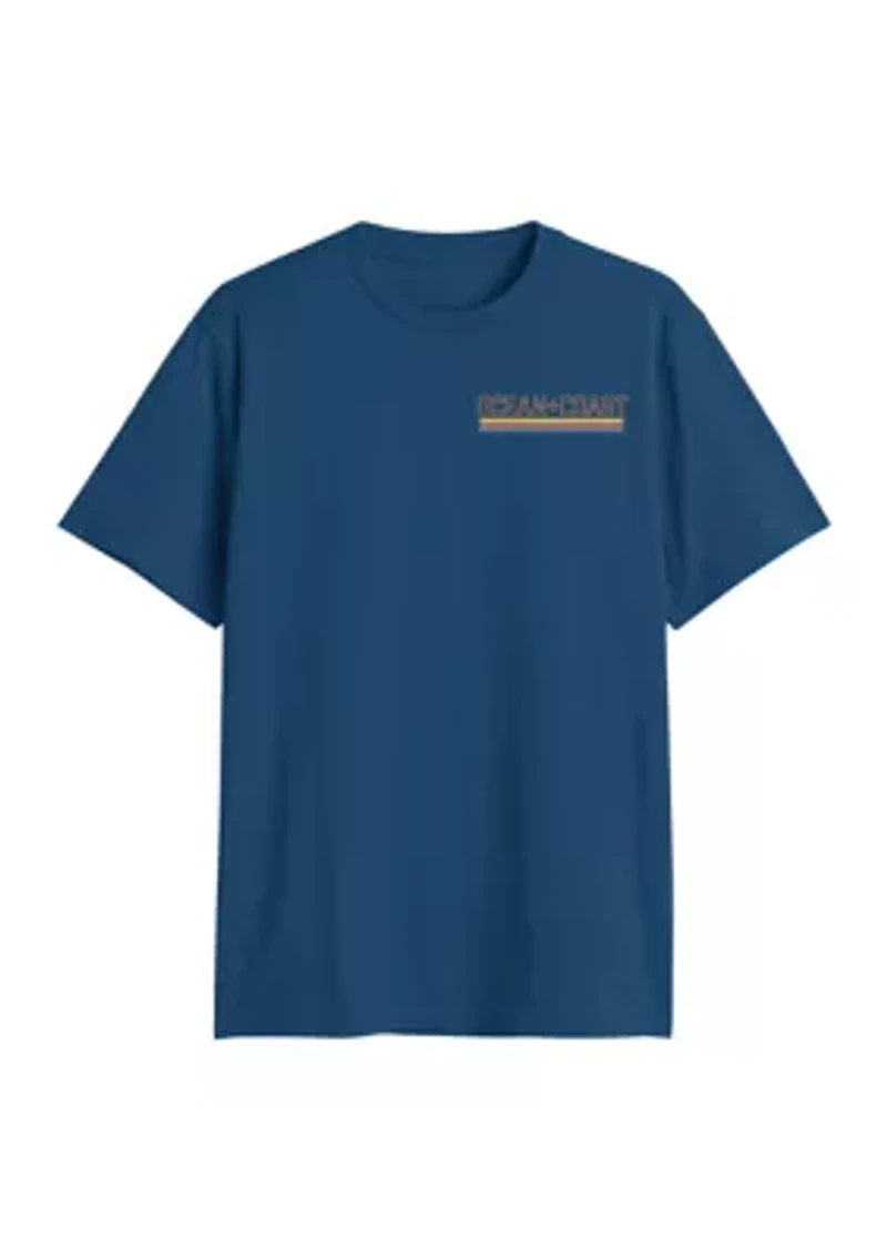 Short Sleeve Beach Campfire Graphic T-Shirt