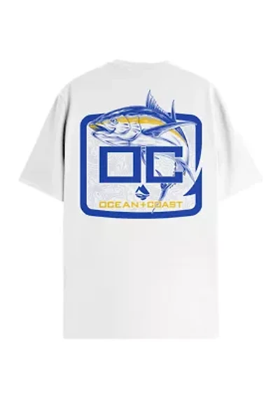 Short Sleeve Fish Logo Graphic T-Shirt