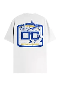 Short Sleeve Fish Logo Graphic T-Shirt