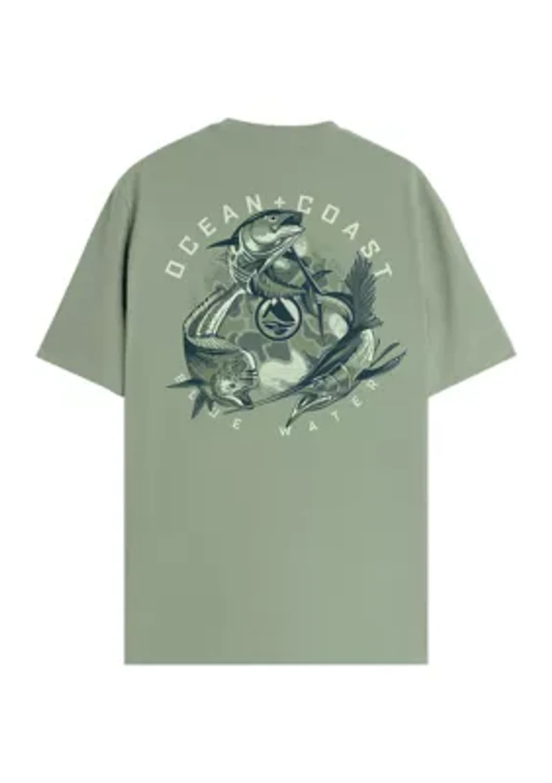 Short Sleeve Bluewater Trio Graphic T-Shirt