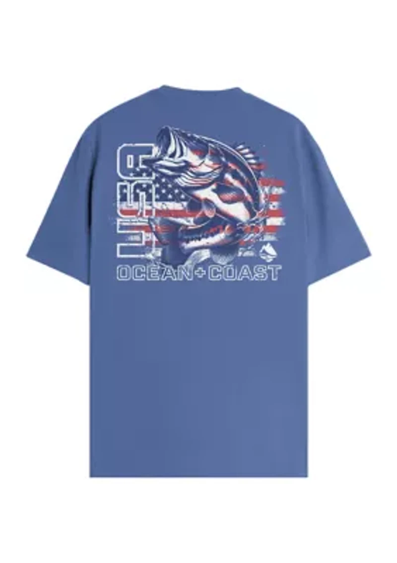 Short Sleeve Americana Bass Graphic T-Shirt