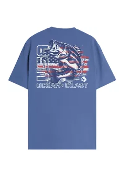 Short Sleeve Americana Bass Graphic T-Shirt