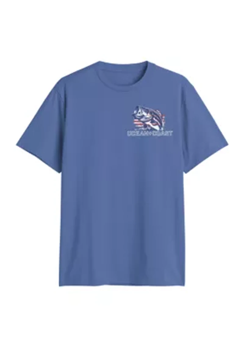 Short Sleeve Americana Bass Graphic T-Shirt