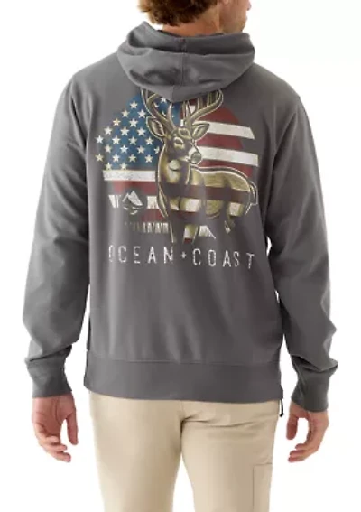 Men's Americana Deer Graphic Hoodie