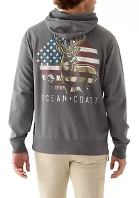 Men's Americana Deer Graphic Hoodie