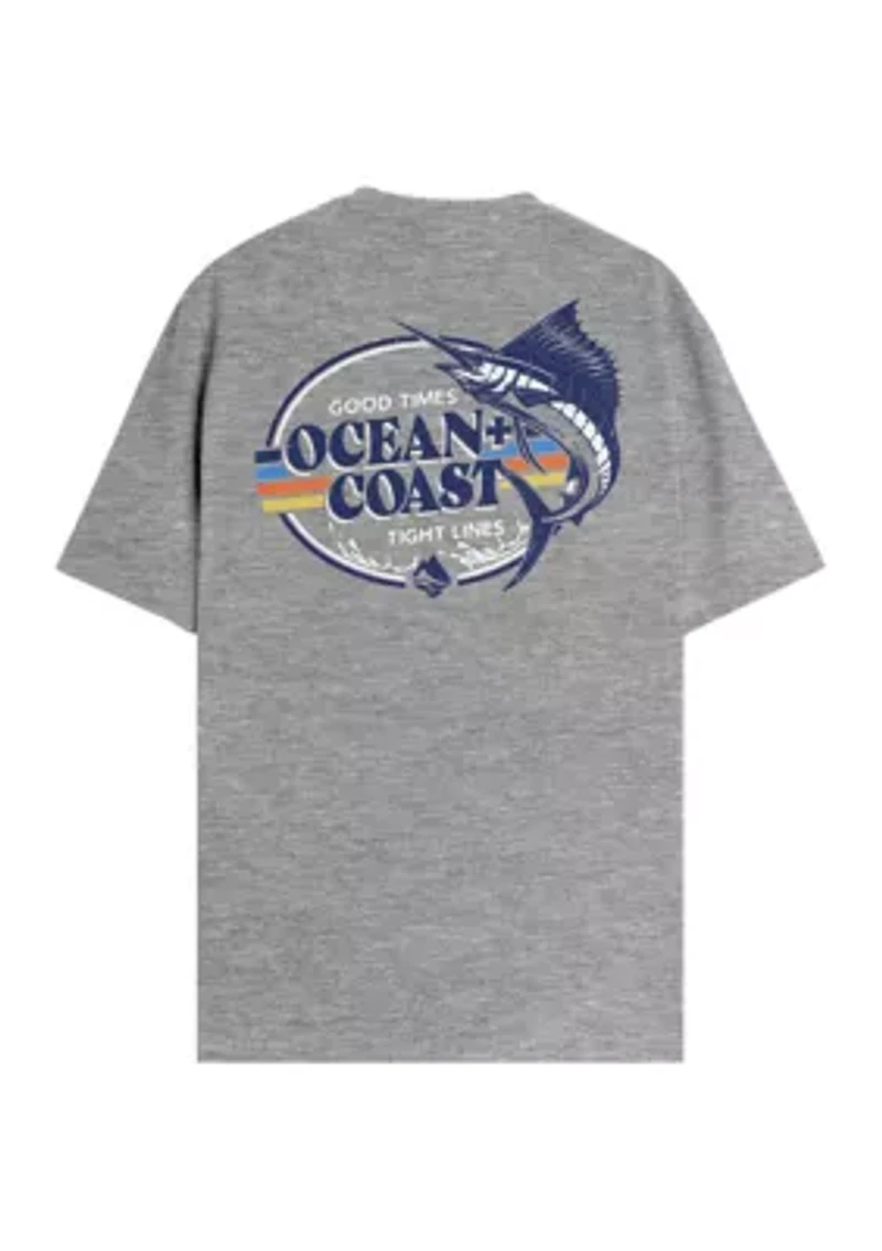 Short Sleeve Tight Lines Graphic T-Shirt
