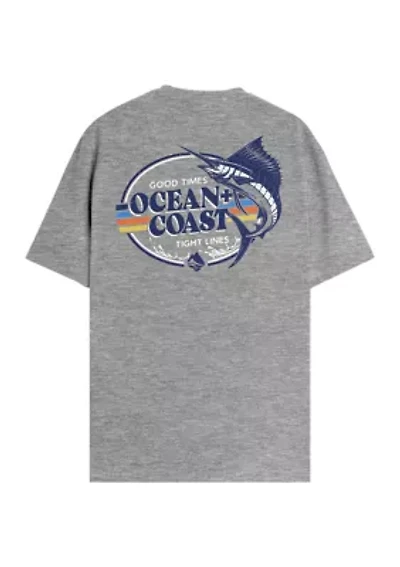 Short Sleeve Tight Lines Graphic T-Shirt