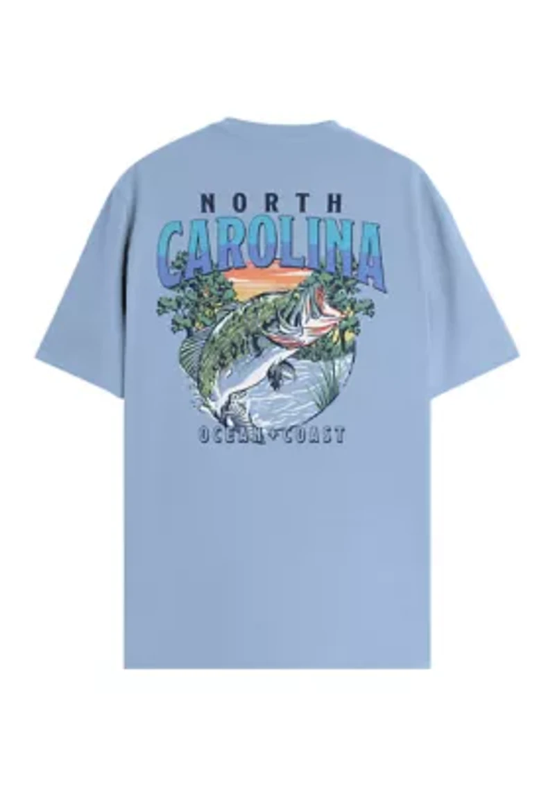North Carolina Fishing Graphic T-Shirt
