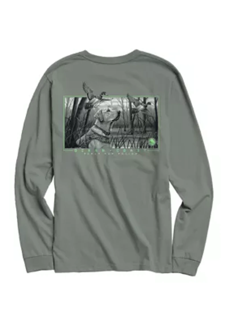 Hunting Dog Long Sleeve Graphic T-Shirt