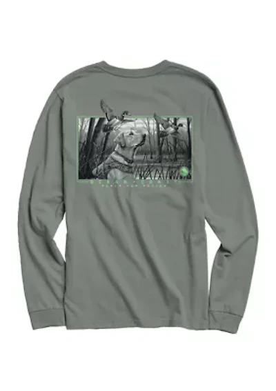 Hunting Dog Long Sleeve Graphic T-Shirt