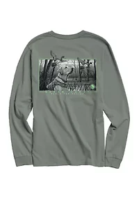 Hunting Dog Long Sleeve Graphic T-Shirt