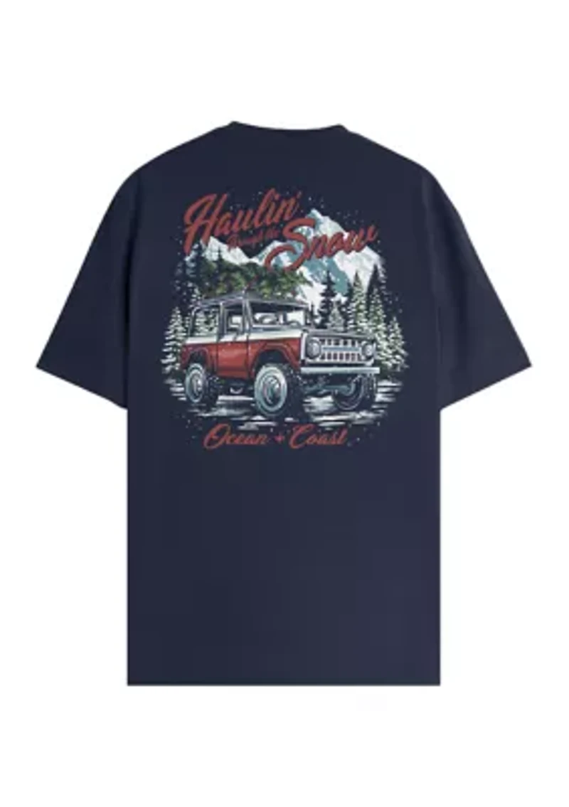 Haulin' Through the Snow Short Sleeve Graphic T-Shirt