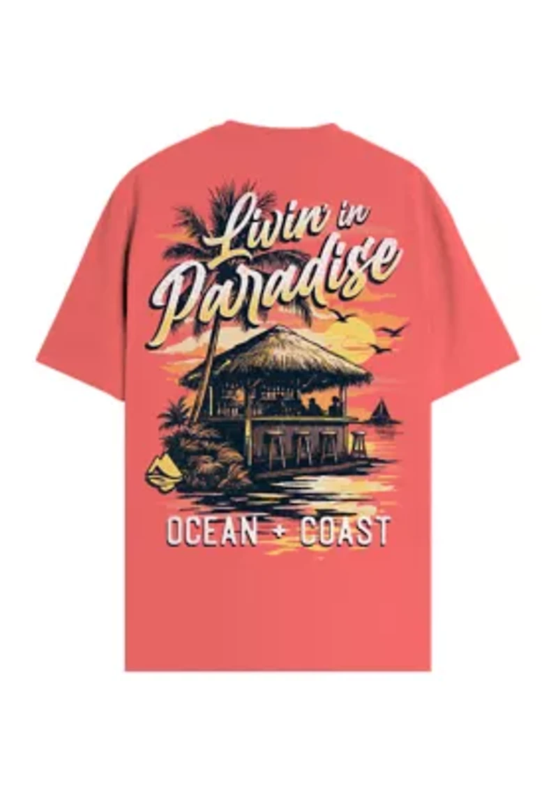 Men's Short Sleeve Livin Paradise Graphic Shirt
