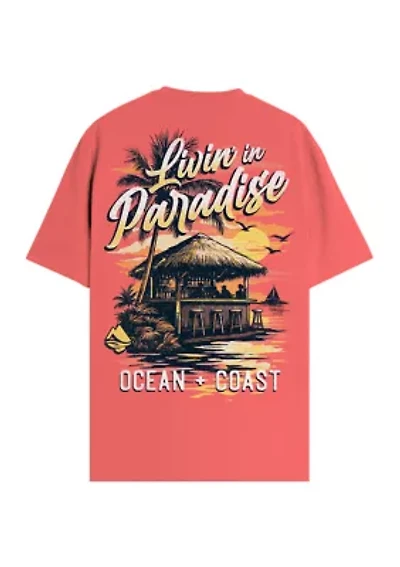 Men's Short Sleeve Livin Paradise Graphic Shirt
