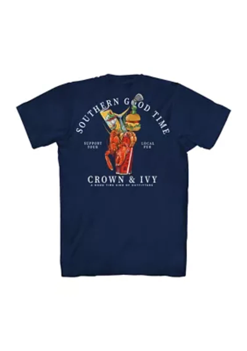 Short Sleeve Southern Good Time Graphic T-Shirt