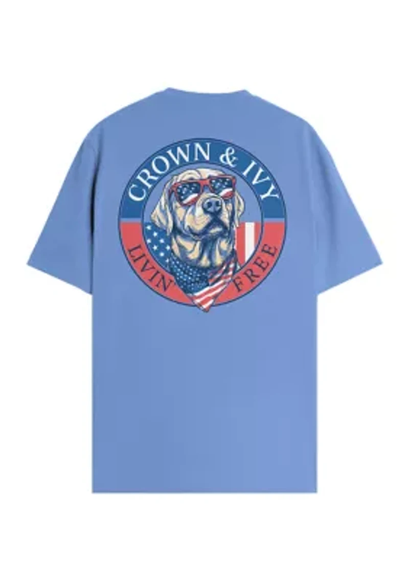 Americana Dog Graphic T-Shirt