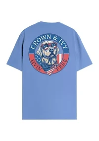 Americana Dog Graphic T-Shirt