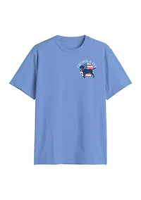 Americana Dog Graphic T-Shirt