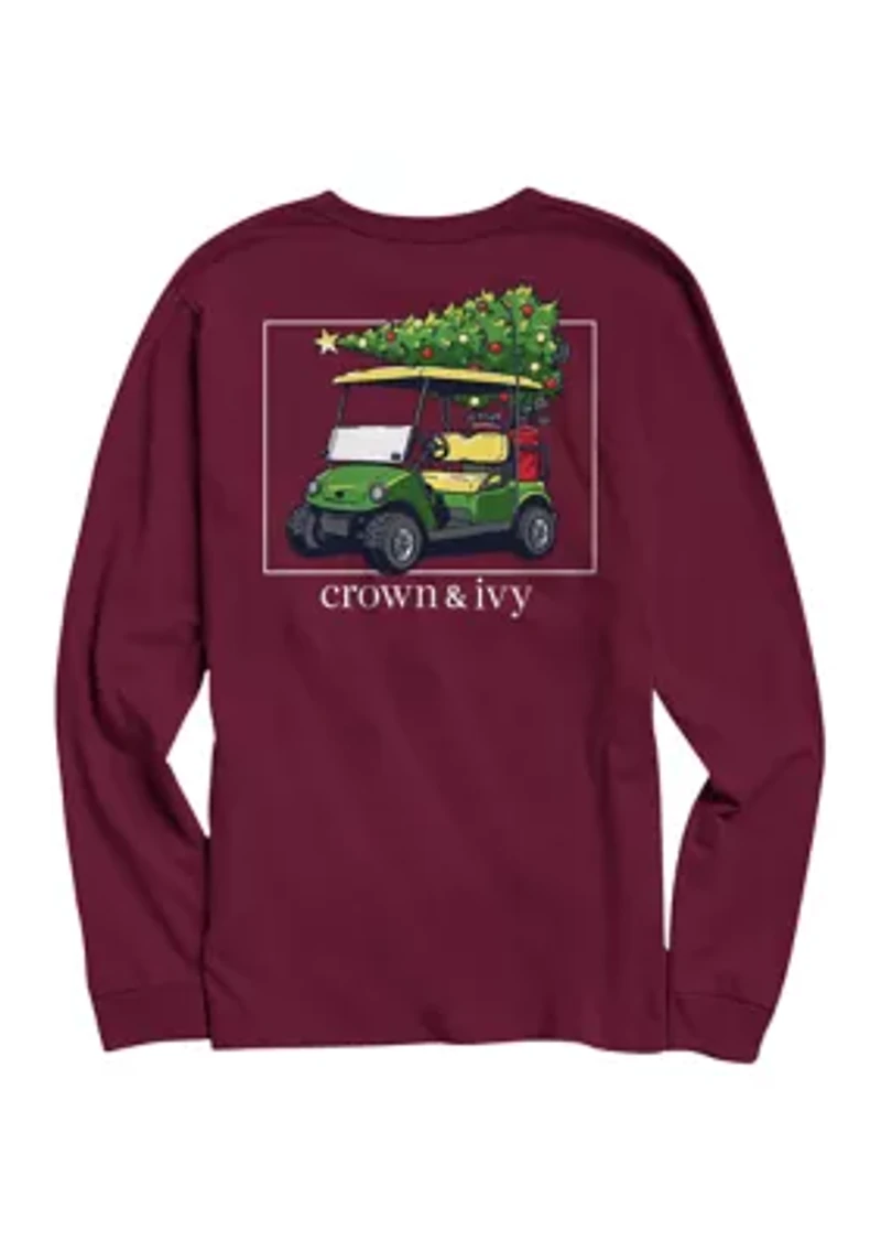Golf Cart Tree Graphic T-Shirt