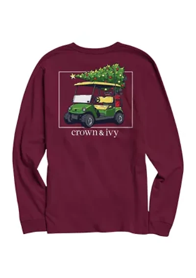 Golf Cart Tree Graphic T-Shirt