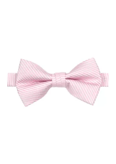 Seersucker Striped Bow Tie
