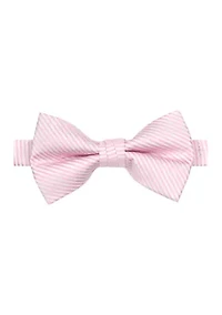 Seersucker Striped Bow Tie