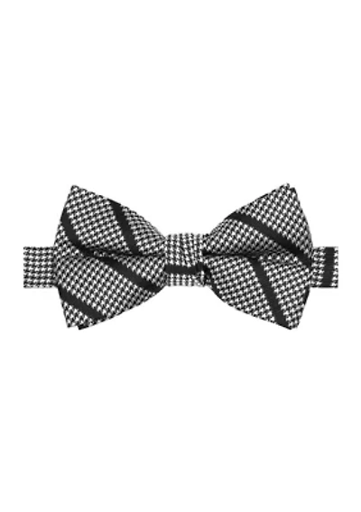Textured Bar Stripe Bow Tie