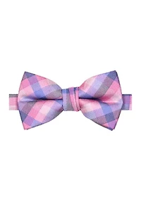 Textured Plaid Bow Tie