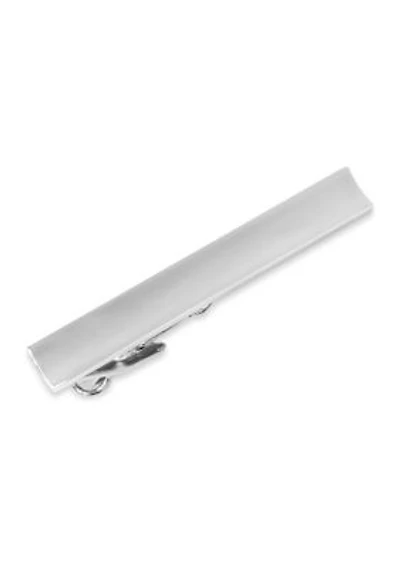 Silver Tone Curved Tie Bar