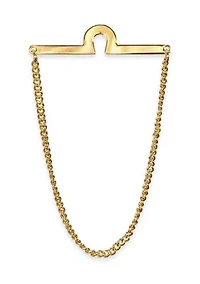 Silver Tone Braided Tie Chain