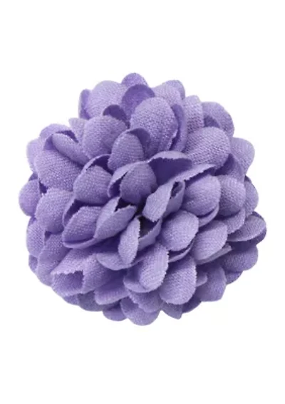 Chambray Flower Lapel Pin