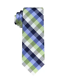 Small Check Plaid Tie