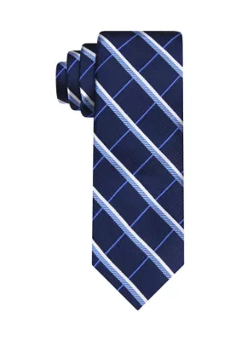 Textured Grid Printed Tie