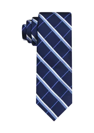 Textured Grid Printed Tie