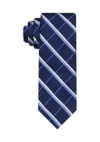 Textured Grid Printed Tie