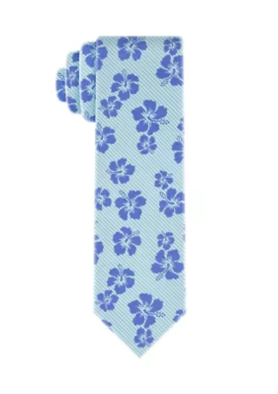 Striped Floral Tie