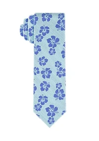 Striped Floral Tie