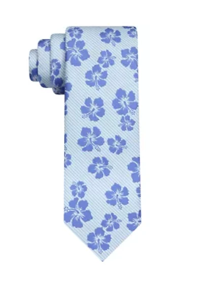 Striped Floral Tie