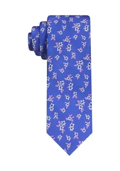 Small Floral Print Tie