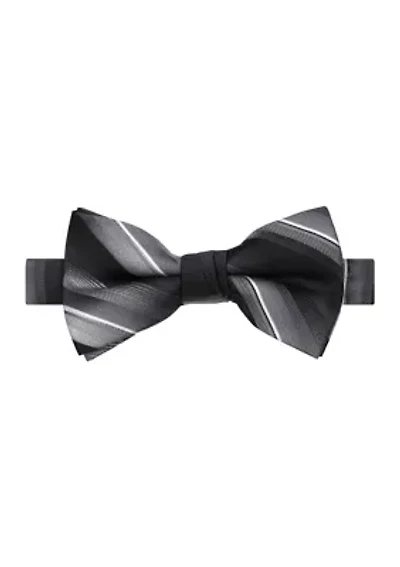 Striped Pre-Tied Bow Tie