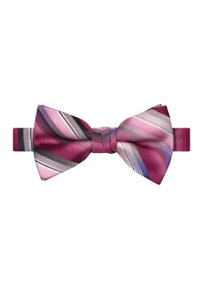 Striped Pre-Tied Bow Tie