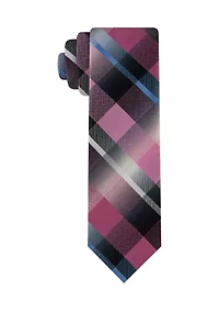 Textured Plaid Tie