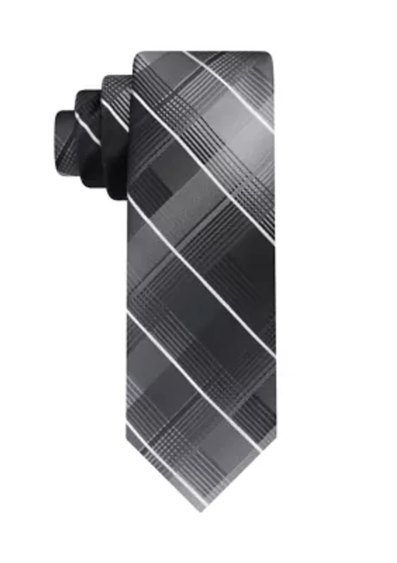 Multi Plaid Microfiber Necktie