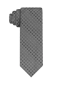 Grid Print Tie