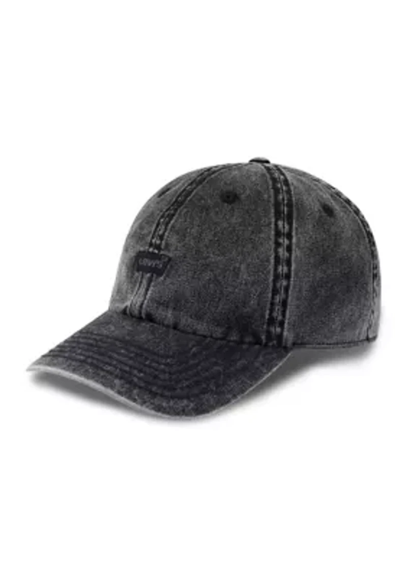 Washed Denim Logo Baseball Hat