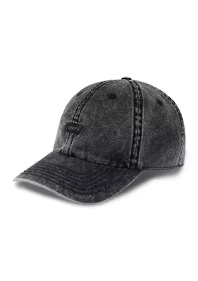 Washed Denim Logo Baseball Hat