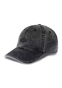 Washed Denim Logo Baseball Hat